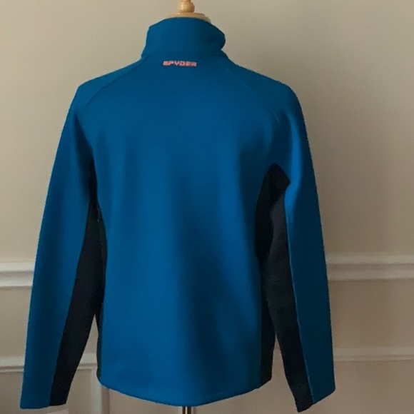 Spyder Men’s Outbound 1/2 Zip Mid-Weight Core Sweater-Cob/Blk/Boe - Large - Picture 5 of 13